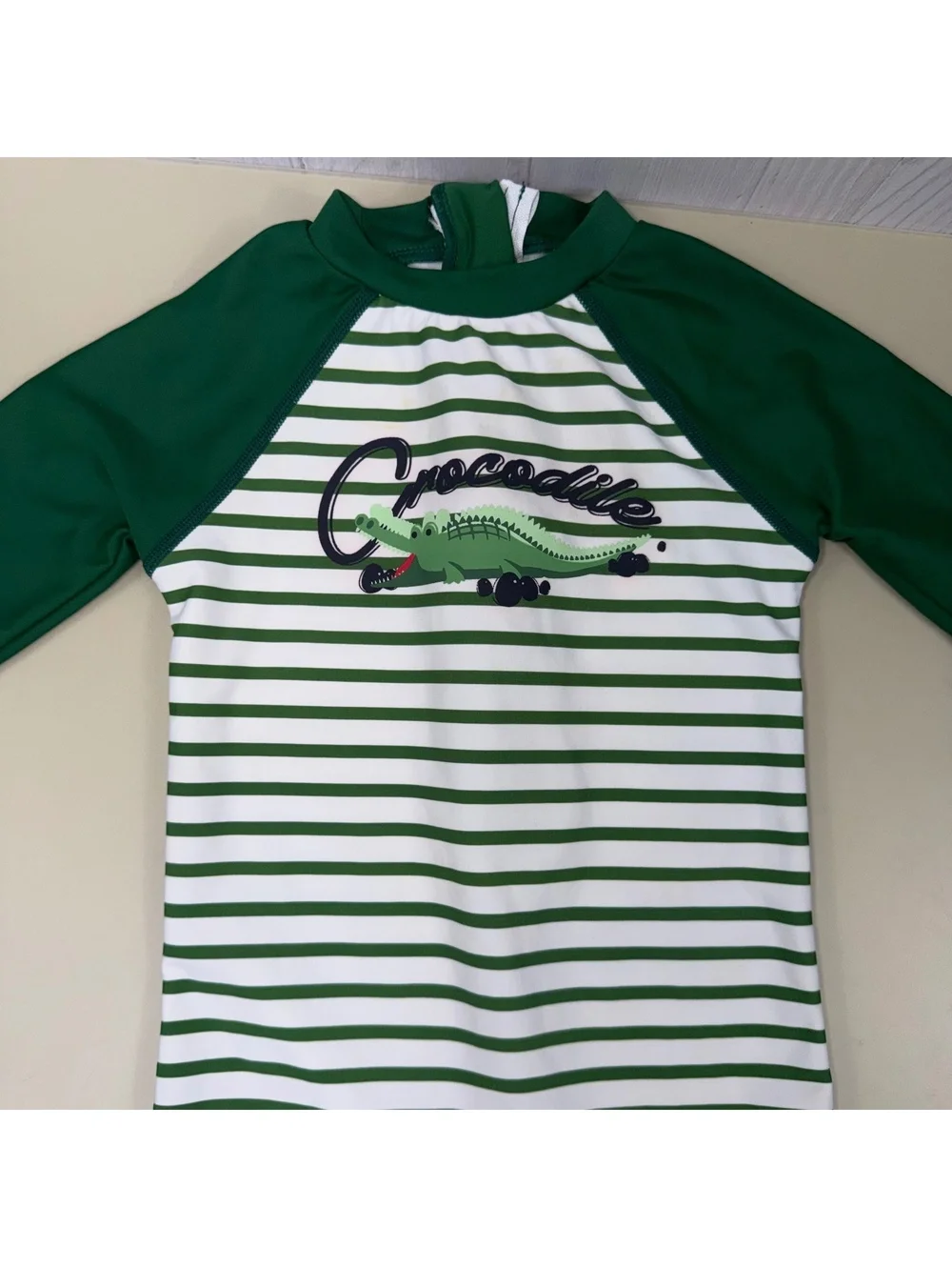 Umelok Crocodile Rash Guard Swimsuit & Sun Hat 9-12M